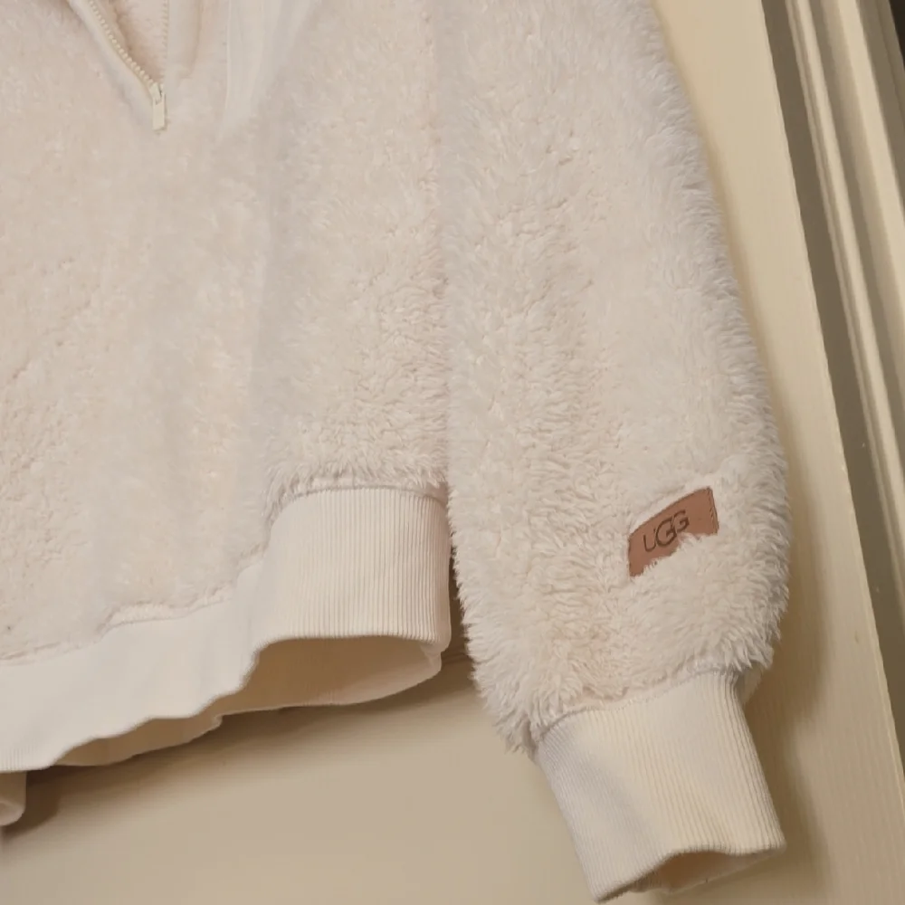 UGG Women's White Fleece Turtleneck Sweater - Picture 3 of 5